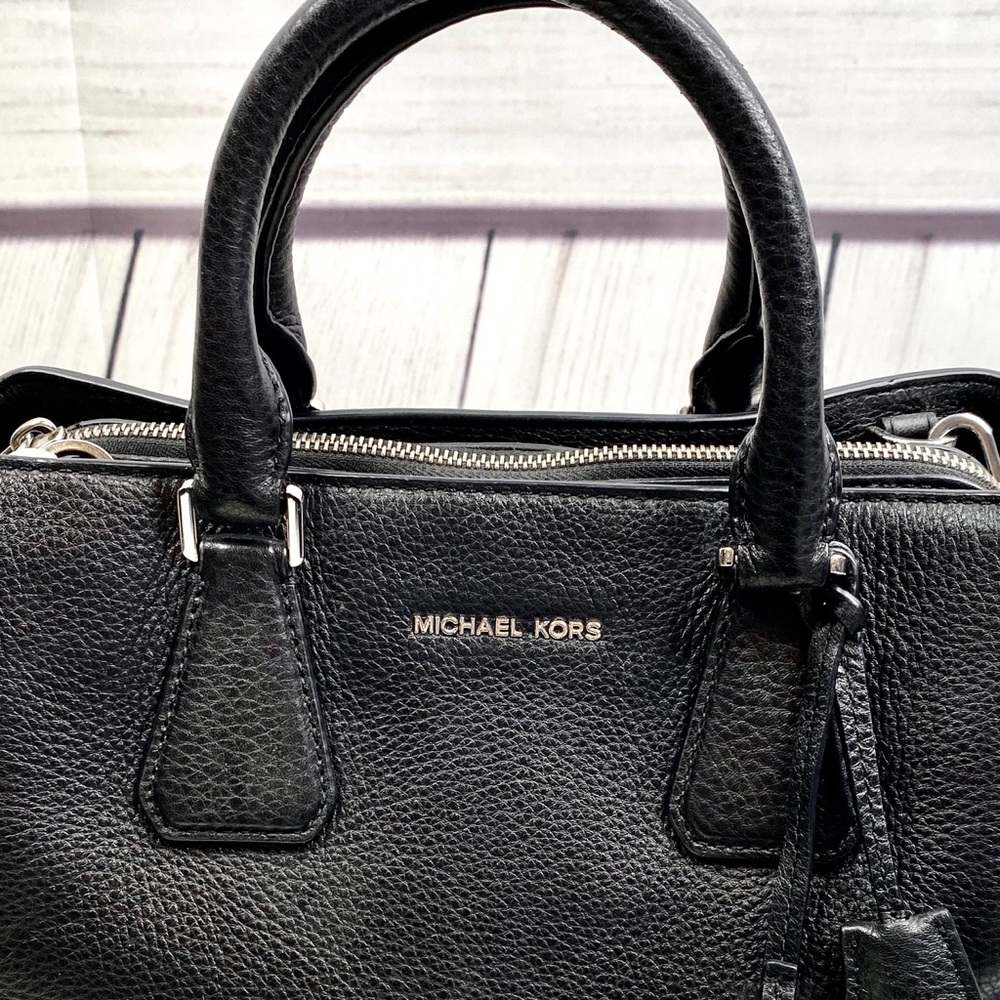 M I C H A E L K O R S: Textured Lock & Key Handbag - image 3
